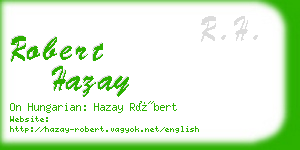 robert hazay business card